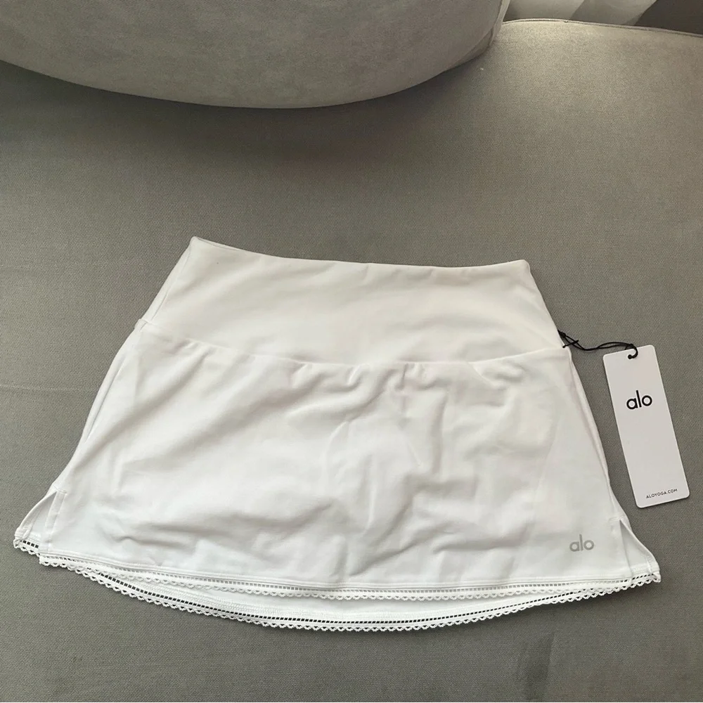 Alo Yoga Alosoft Affection Tennis Skirt White XS